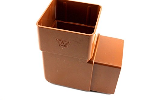Marshall Tufflex Square 65mm Down Pipe 90 Degree Angle Bend Elbow RWSB1 Black White Brown Clay (Clay)
