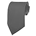 K. Alexander Charcoal Necktie SOLID Mens Neck Tie Satin