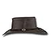Barmah Hats Squashy Oiled Leather Hat 1024BR - Dark Brown - Large
