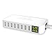 OVOS USB Wall Charger 40W/8A 8-Ports Multi Desktop USB Smart Charging Station Hub for Smartphones, Tablets, Power Banks and More (White)