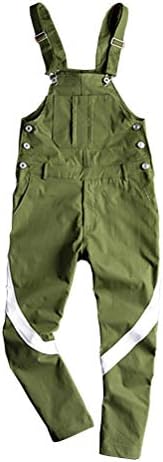 Sokotoo Men's Patchwork Joggers Bib Overalls
