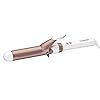 Conair-Double-Ceramic-Curling-Iron-1-14-inch-Curling-Iron-WhiteRose-Gold Conair Double Ceramic Curling Iron, 1.25 Inch curling Iron, White/Rose Gold