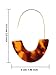 6 Pairs Resin Drop Hoop Dangle Earrings Acrylic Tortoise Shell Statement Earrings in Bohemian Style for Women Girls (Style 2)