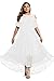 LALAGEN Womens Plus Size Lace Cold Shoulder Casual Long Plain Evening Party Maxi Dress L-5X