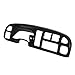 Black Plastic Dashboard Dash Instrument Cluster Bezel Cover Cap(clips included) for 1998-2002 Dodge Ram Pickup