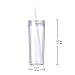 Cupture Skinny Straw Cups, 18 oz, Clear