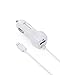 iPhone 6s Car Charger, Bullem Lightning Coiled Car Charger Adapter for iPhone 6/6s 6 Plus with extra 2.1A High Speed USB port, White