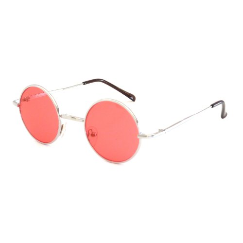 Johnny Depp Style Sunglasses - John Lennon Vintage Style Round Silver