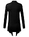 B.I.L.Y BILY Women's Open Front Drape Hem Lightweight Cardigan With Pockets Black XXX-Large