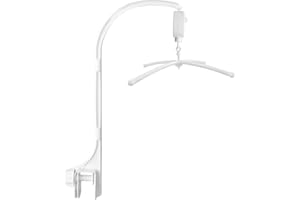 25 Inch Baby Mobile for Crib with Musical Box, FineGood Baby Crib Mobile Arm Nursery Mobiles for Babies Crib Mobile Bed Bell Holder