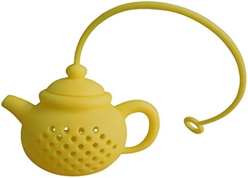 Diadia Novelty Tea Infuser Single Cup Infusers Reusable New Silicone Strainers for Loose Leaf Teas (Yellow)