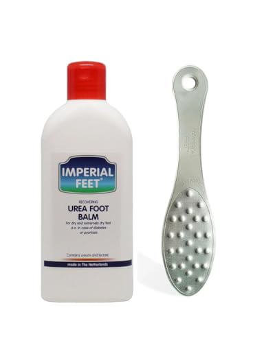 Imperial Feet Urea Foot Balm and Steel Foot Scraper for Cracked Heel Repair