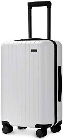 20 Inch Hardside Carry On Luggage with Spinner Wheels, Travel Lightweight PC Hardshell Suitcase with TSA Lock White