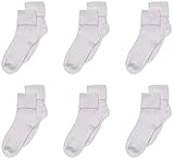 Jefferies Socks Girls 2-6X Seamless Turn Cuff 6