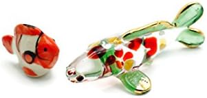 PertisFish Miniature Collectible Crystal Fancy Capp Fish Hand Blown Glass Art Fish Figurine Animals,No.15