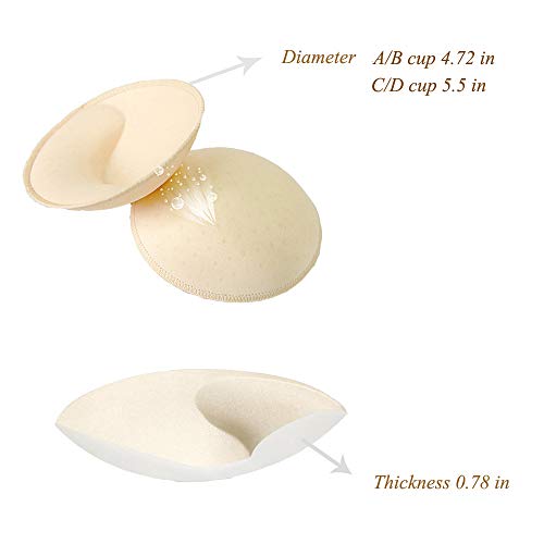 Bra Insert Pads 2 Pairs,ONDY Round Breast Enhancers,Invisible Bra Push Up Pad for Yoga Sports Bra