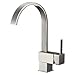 Modern Kitchen Wet Bar Sink Faucet Single Hole Swivel Spout, Brushed Nickel