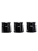 ultravioLeaf 50 ml (1.7 fl oz - Eighth Oz) Medium Capacity Travel Size Black Ultraviolet Glass Screw Top Jar | Airtight Stash Container 3-Pack