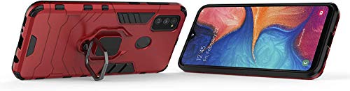 SHINESTAR Samsung M21 / M30s Case | Dual Layer Hybrid Armor Shockproof with Ring Grip Kickstand Case Cover for Samsung G