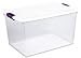 Sterilite 17578006 66 Quart/62 Liter Clearview Latch Box, White, 6-Pack