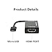Kingm MHL HDMI Adapter, Micro USB to HDMI Adapter, MHL to HDMI HDTV Adapter, HDMI Phone Adapter, MHL to HDMI, MHL to HDMI HDTV Converter Cable