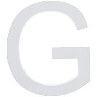 BestPysanky MDF Wood White Painted Letter G (6 Inches)