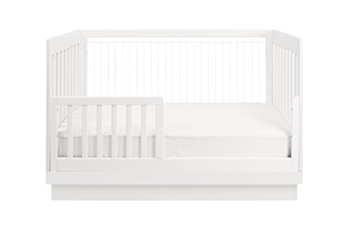 Babyletto Harlow 3-in-1 Convertible Crib, White Finish and Base/Acrylic Slats
