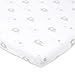 Bassinet Fitted Sheets Compatible with Halo, Fisher Price, Delta, Graco – Fits Perfectly on 15 x 33 Inch Oval, Rectangular Mattress Pad – Snuggly Soft Jersey Cotton – Elephants, Chevron – 2 Pack