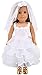 ebuddy 3pc/Set Wedding Dress and Pricess Elegant Dress Style Doll Clothes for 18 inch American Girl