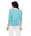 Made By Johnny WT1036 Womens V Neck 3/4 Sleeve Dolman Top with Side Shirring L Aqua