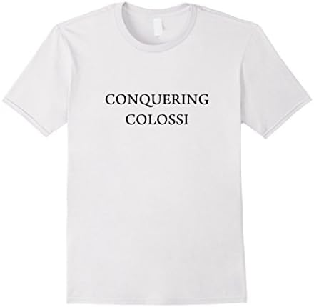 Mens Conquering Colossi Retro Gaming Shirt gamer humor tee Medium White