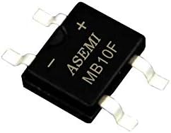(Pack of 50pcs) MB10F ASEMI MBF-4 Package Surface Mount 1A1000v Mini Bridge Rectifier Diode for Led…
