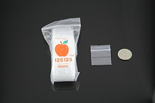 100 1.25" x 1.25" Small Zip Bags Baggies Clear 2mil Brand New