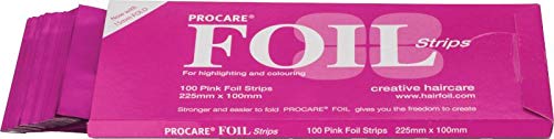 Procare Pre Cut Foil Strips PINK - 225mm x 100mm x 100 strips