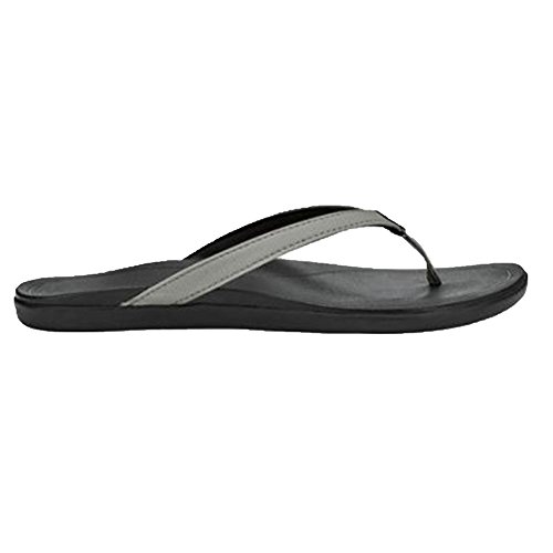 OluKai Ho'opio Slipper - Women's Cooler Grey/Black 8