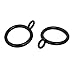 Saim Black 1-Inch Inner Diameter Metal Curtain Eyelet Rings 40 Pcs