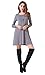 Costyleen Women's Casual Long Sleeve Loose Simple Flowy Swing T-Shirt Dress Gray M