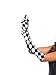 Leg Avenue Women's Satin Harlequin Elbow Length Gloves, Black/White, One Size