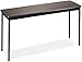 Barricks UT1860WA Utility Table, Rectangular, 60w x 18d x 30h, Walnut/Black