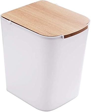 Cubo De Basura De Madera Con Tapa, Cubo De Basura Con Tapa Abatible