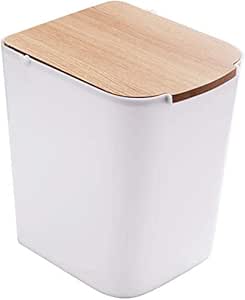 Cubo De Basura De Madera Con Tapa, Cubo De Basura Con Tapa Abatible