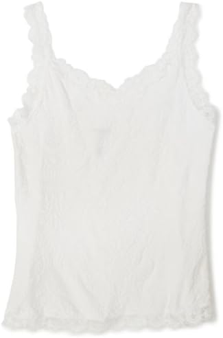 Arianne Women's Victoria Camisole with Lace Straps, White, Large