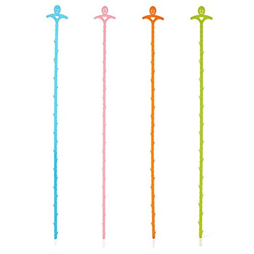 FORUMALL 4pcs Unblock the smiley Hair Drain Clog Remover, Drain Clog Cleaning Tool Excellent For Bathroom's Bathtub Kitchen's Slow Draining Tub