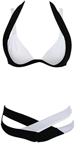 Cali Chic Women's Swimsuit Celebrity Black White Color Block Push Up HOT! New! BIG Seller! (Small, Mixed color)