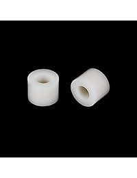 uxcell   Arandelas redondas de cilindro ABS de 0.433 in de diámetro exterior, 0.197 in de diámetro interior, 0.315 in de altura, color blanco