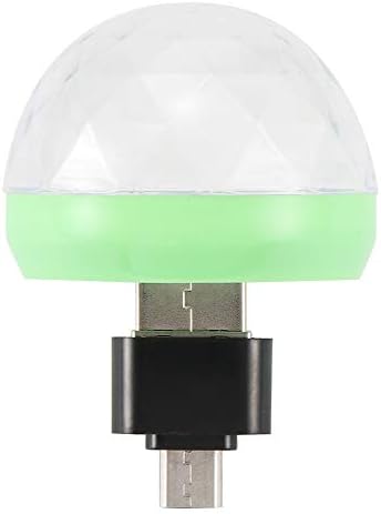 YChoice365 1PC Cool Mini Car USB Atmosphere Light DJ RGB Colorful Music Sound Lamp for USB-C Phone Music Control Magic Ball