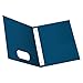 Oxford Two-Pocket Folders w/Fasteners, Blue, Letter Size, 25 per box (57702)