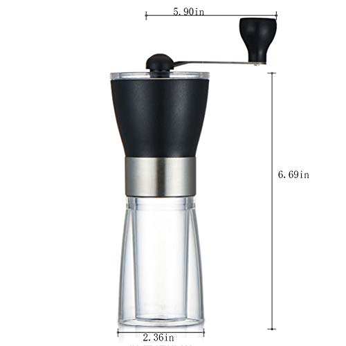Coffee Grinder, Household Manual Coffee Grinder Pepper Mill with Stainless Steel Handle Suitable for Camping and Home