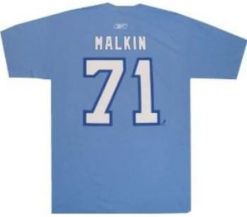 Evgeni Malkin Pittsburgh Penguins Light Blue Reebok Name &amp; Number T-shirt - 2XL