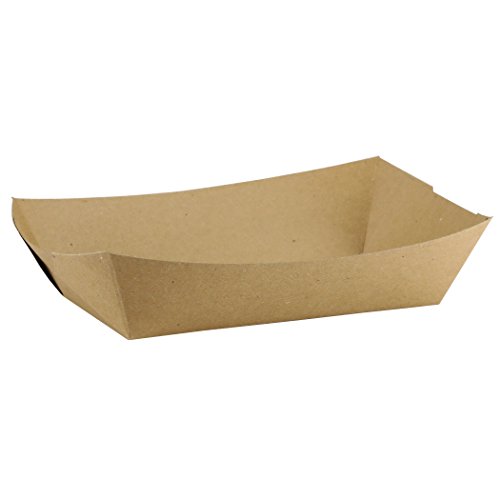 Simply Deliver #500 Paper Food Tray, Kraft Plain, 500-Count